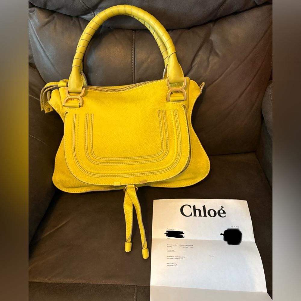 Chloe Yellow Women's Leather Top-Handle Bag